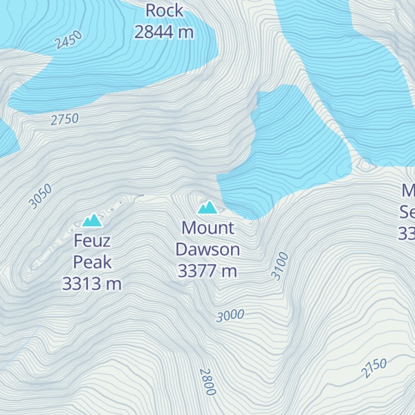 Map of Mount Dawson