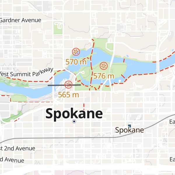 Map of Spokane Visitor Center