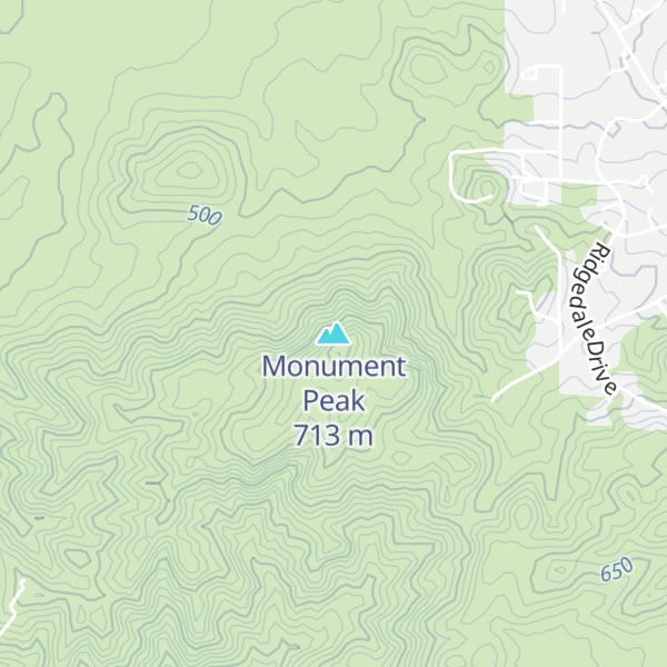 Map of Monument Peak
