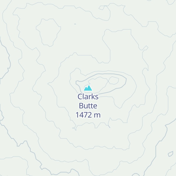 Map of Clarks Butte