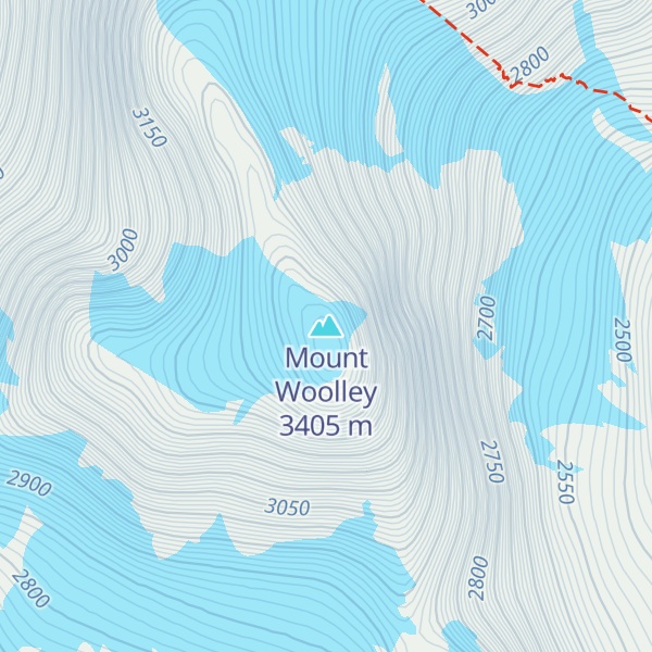 Map of Mount Woolley