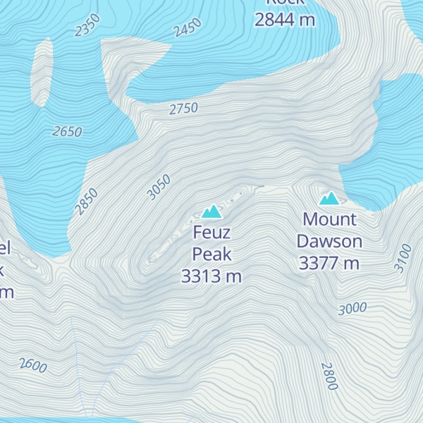 Map of Feuz Peak