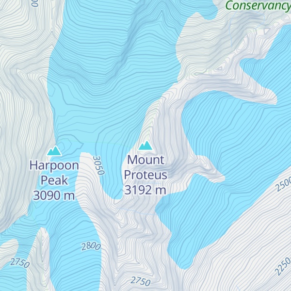 Map of Mount Proteus