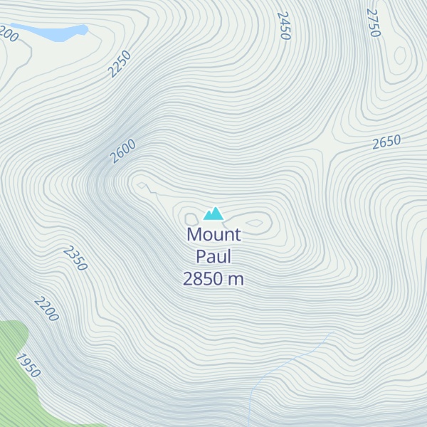 Map of Mount Paul