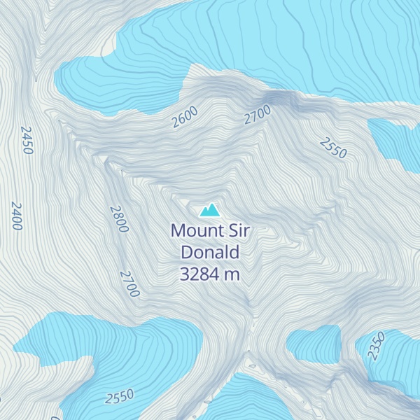 Map of Mount Sir Donald