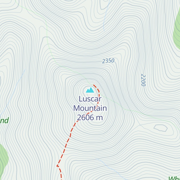 Map of Luscar Mountain