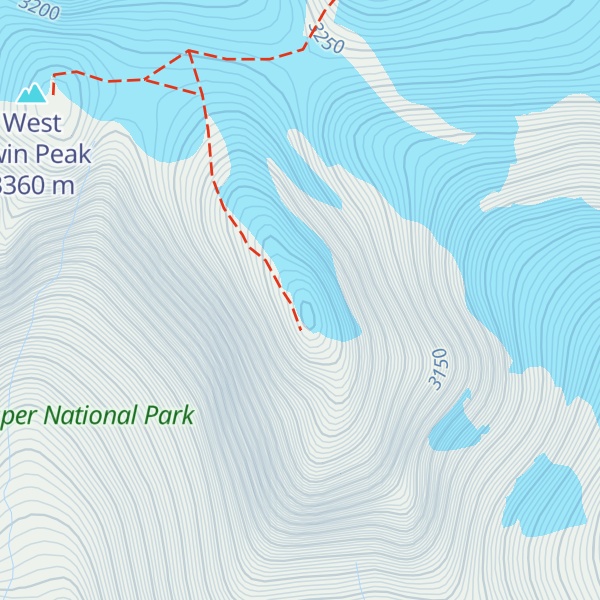 Map of South Twin Peak