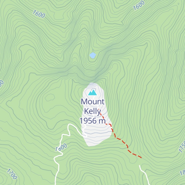 Map of Mount Kelly