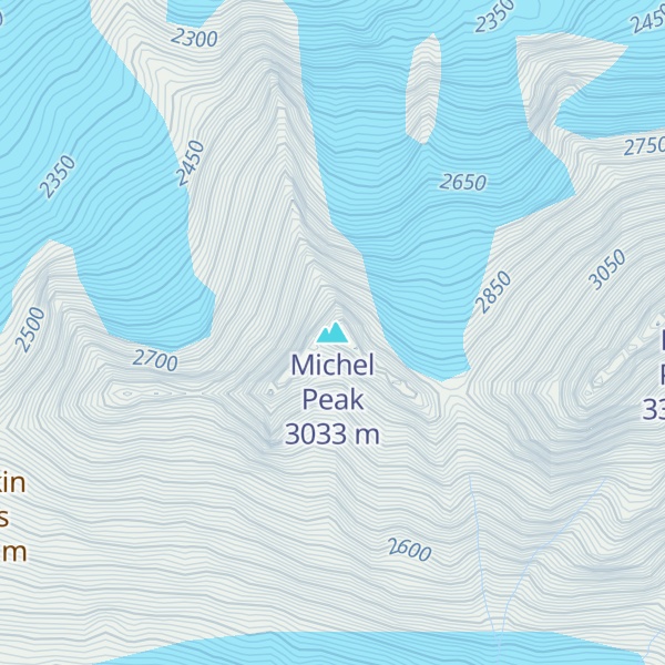 Map of Michel Peak