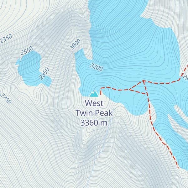 Map of West Twin Peak