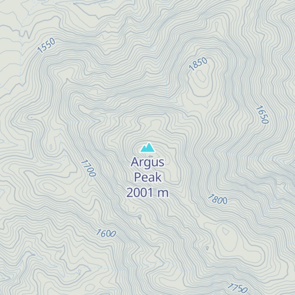 Map of Argus Peak