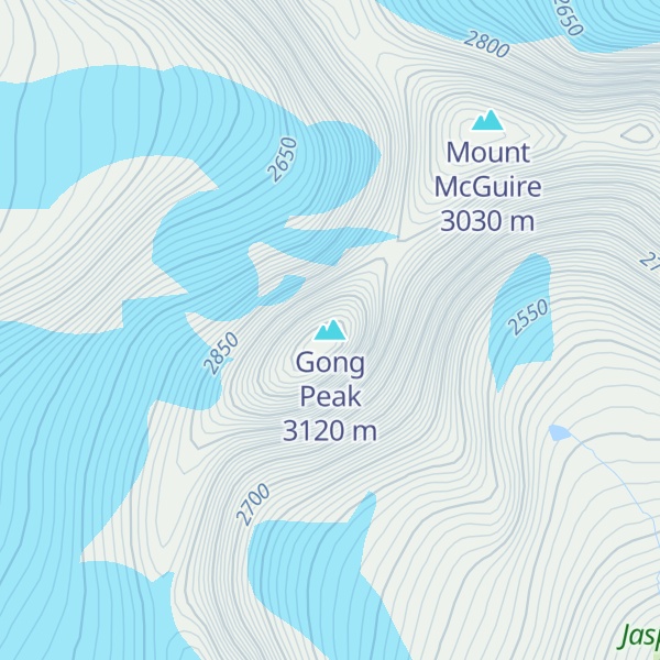 Map of Gong Peak