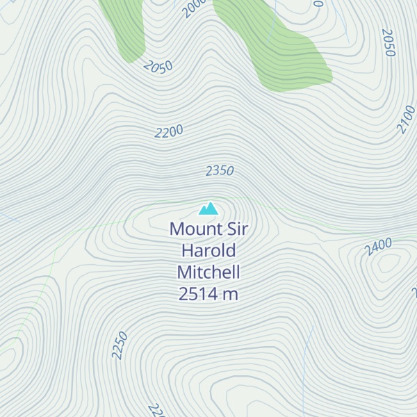 Map of Mount Sir Harold Mitchell