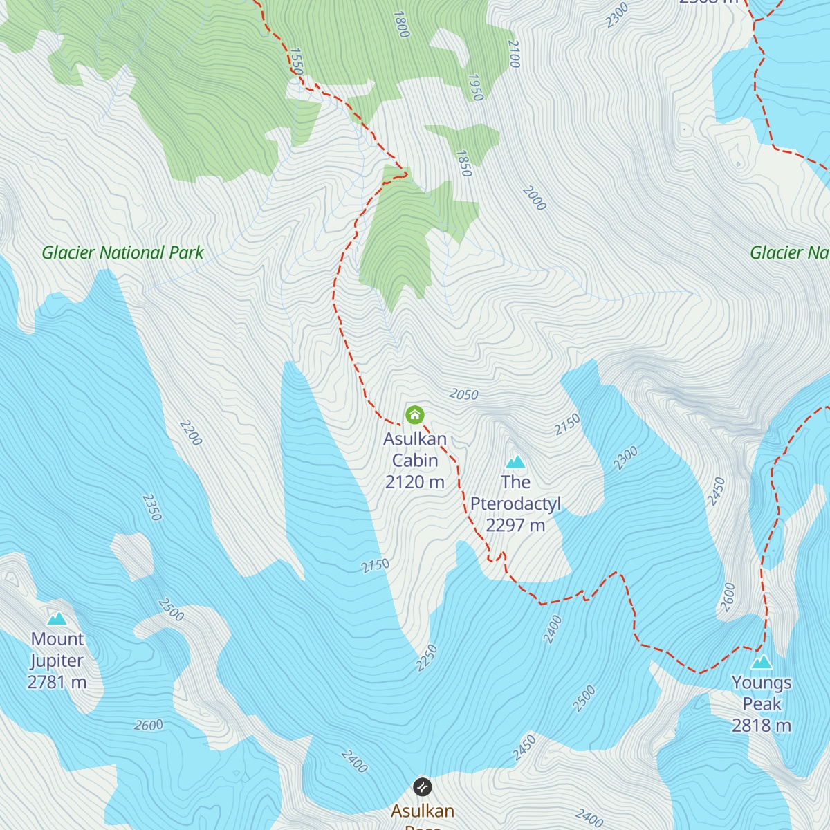 Asulkan Cabin map