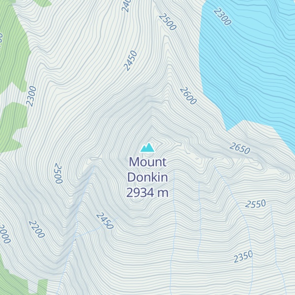 Map of Mount Donkin