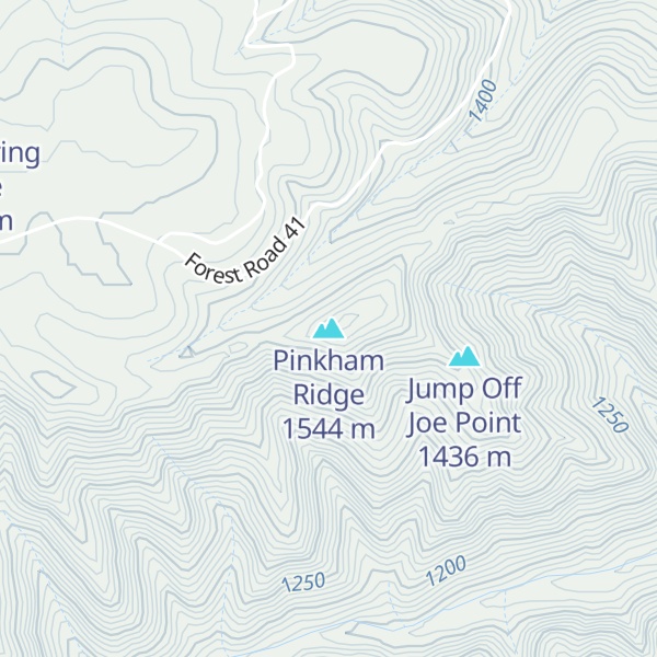 Map of Pinkham Ridge