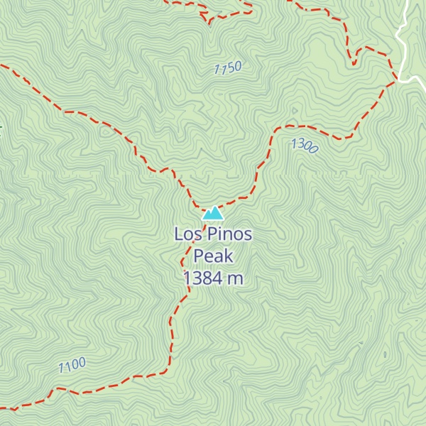 Map of Los Pinos Peak