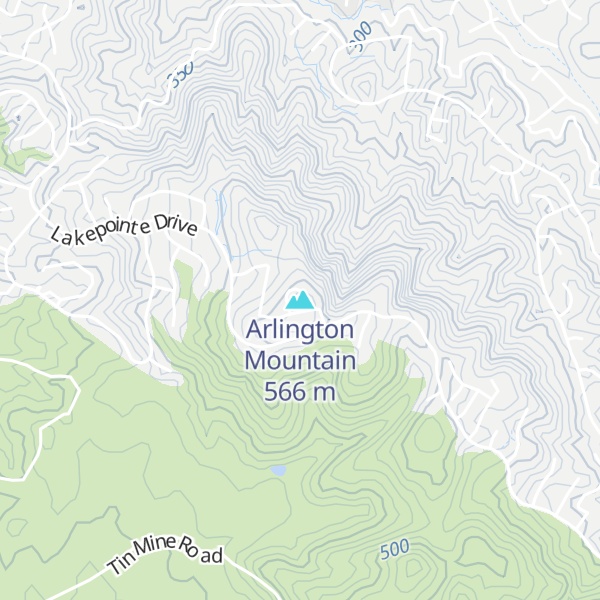 Map of Arlington Mountain