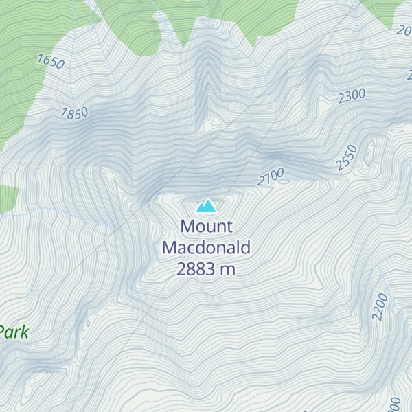 Map of Mount Macdonald