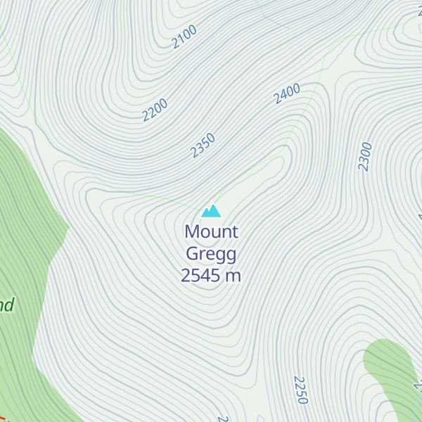 Map of Mount Gregg