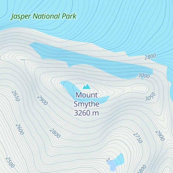 Map of Mount Smythe