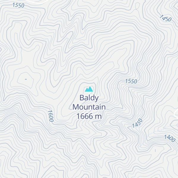 Map of Baldy Mountain