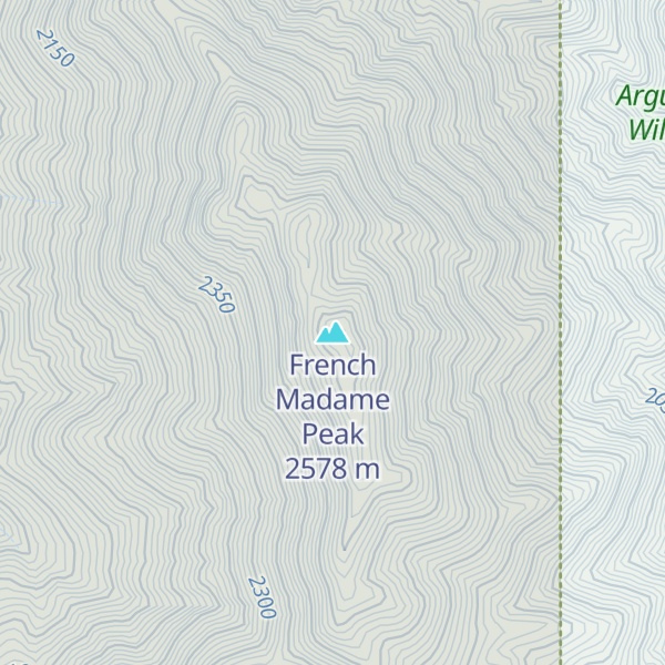 Map of French Madame Peak