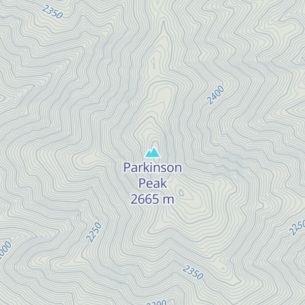 Map of Parkinson Peak