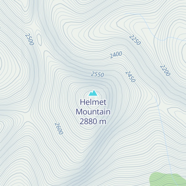 Map of Helmet Mountain