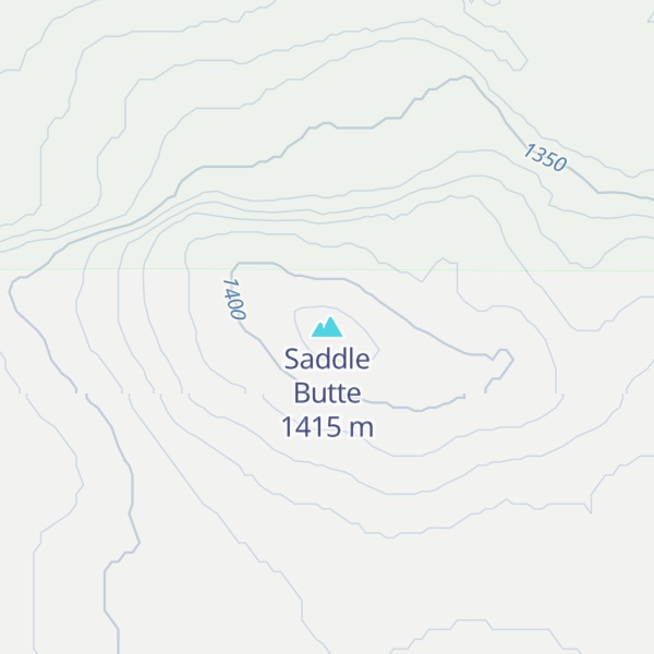 Map of Saddle Butte