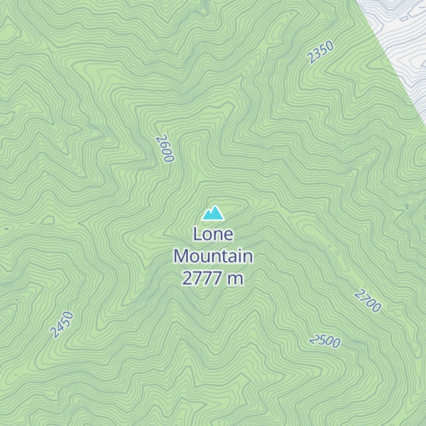 Map of Lone Mountain