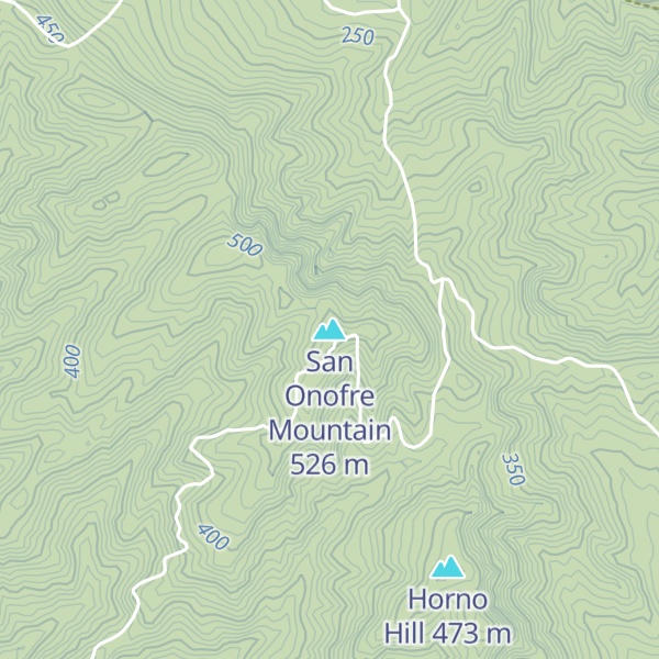 Map of San Onofre Mountain