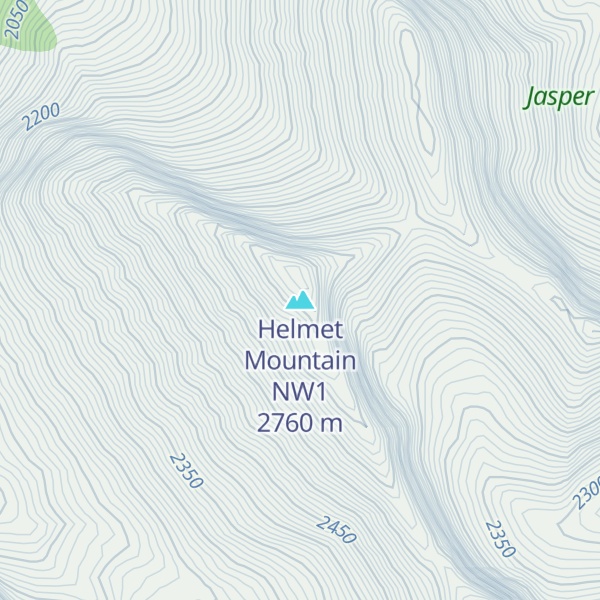Map of Helmet Mountain NW1