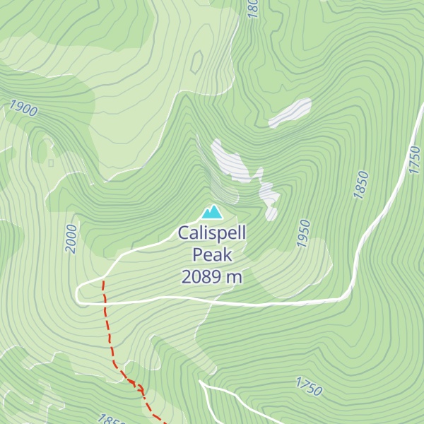 Map of Calispell Peak