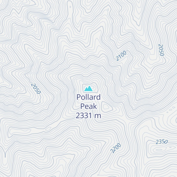 Map of Pollard Peak