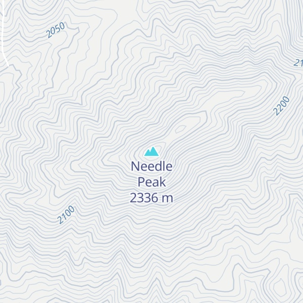 Map of Needle Peak