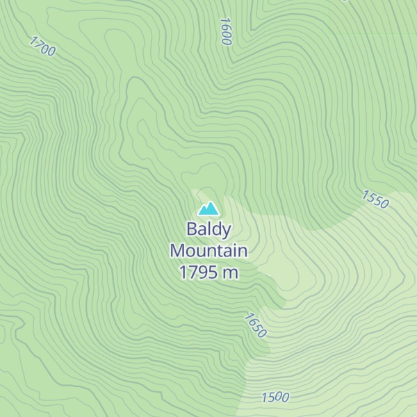 Map of Baldy Mountain