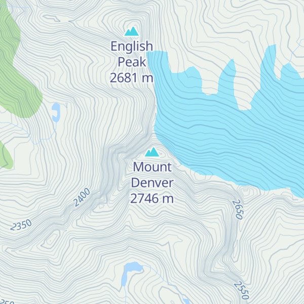 Map of Mount Denver