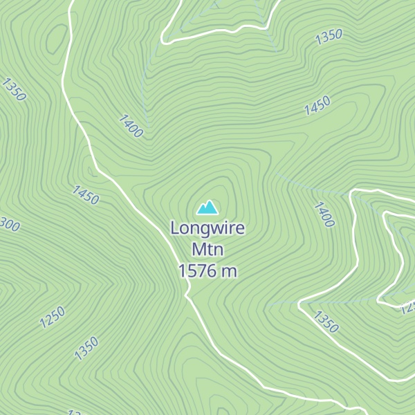Map of Longwire Mtn