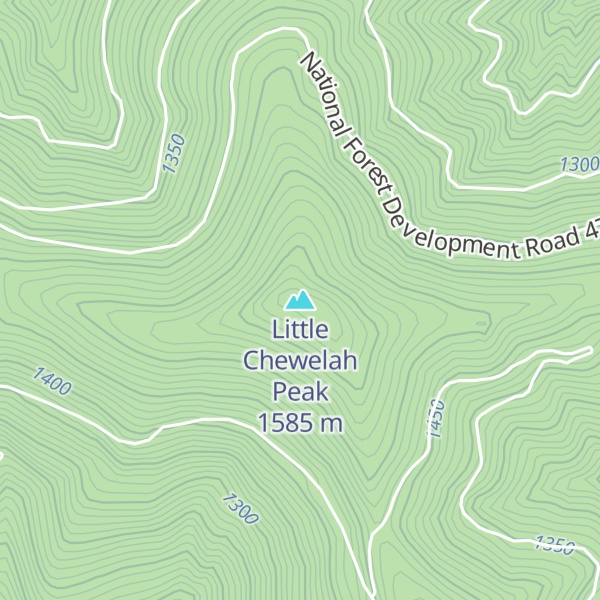 Map of Little Chewelah Peak