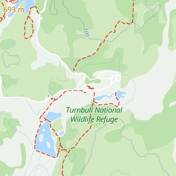 Map of Turnbull National Wildlife Refuge Administration Building
