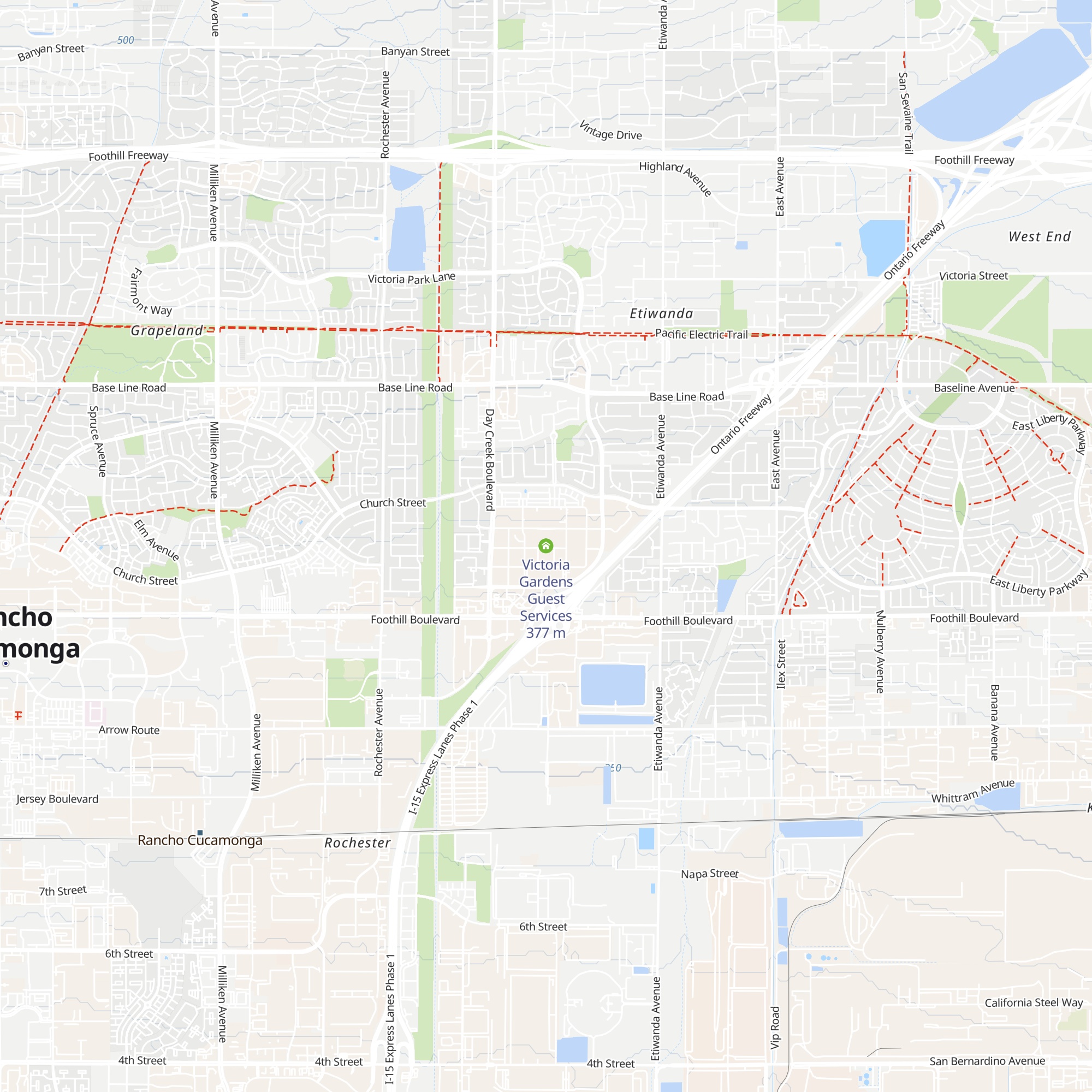 Victoria Gardens Guest Services map