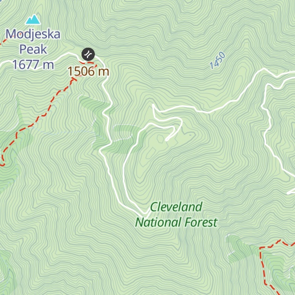 Map of Santiago Peak