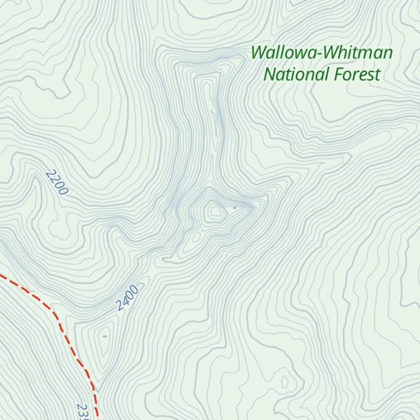 Map of High Hat Butte