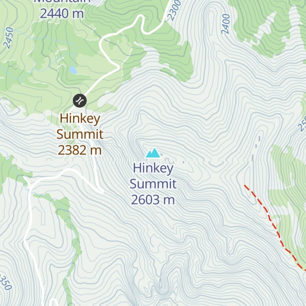 Map of Hinkey Summit