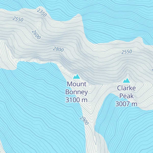 Map of Mount Bonney