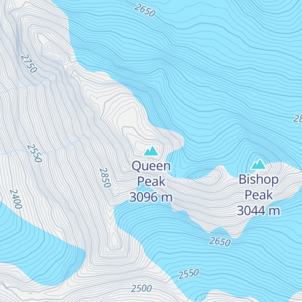 Map of Queen Peak