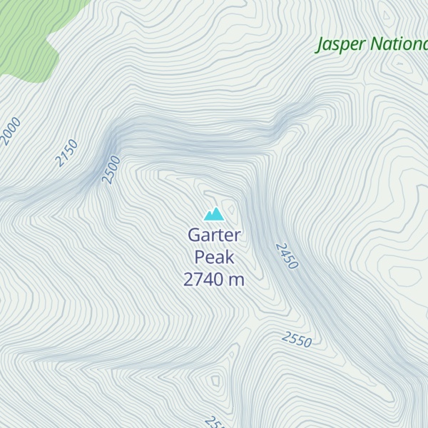Map of Garter Peak