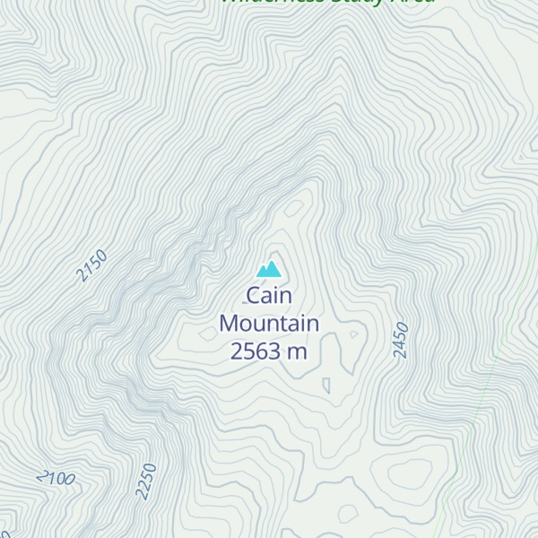 Map of Cain Mountain