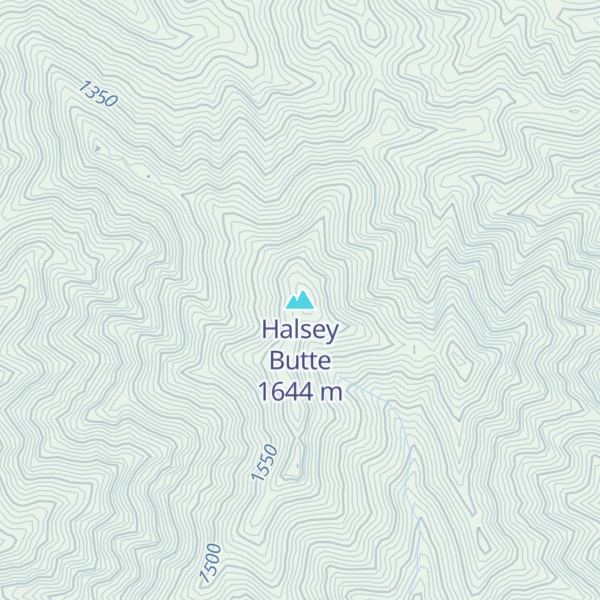 Map of Halsey Butte